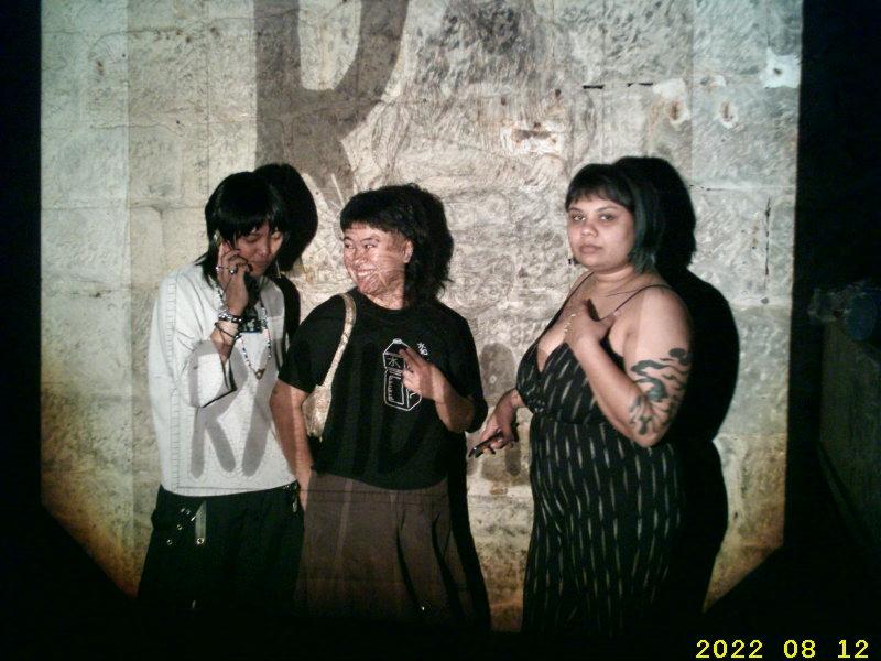 From left to right: Shastika Andara, me and Vidisha-Fadescha from Party Office, with whom we organised ‘Indoqueer Diaspora Clubnight’ with during Documenta15.